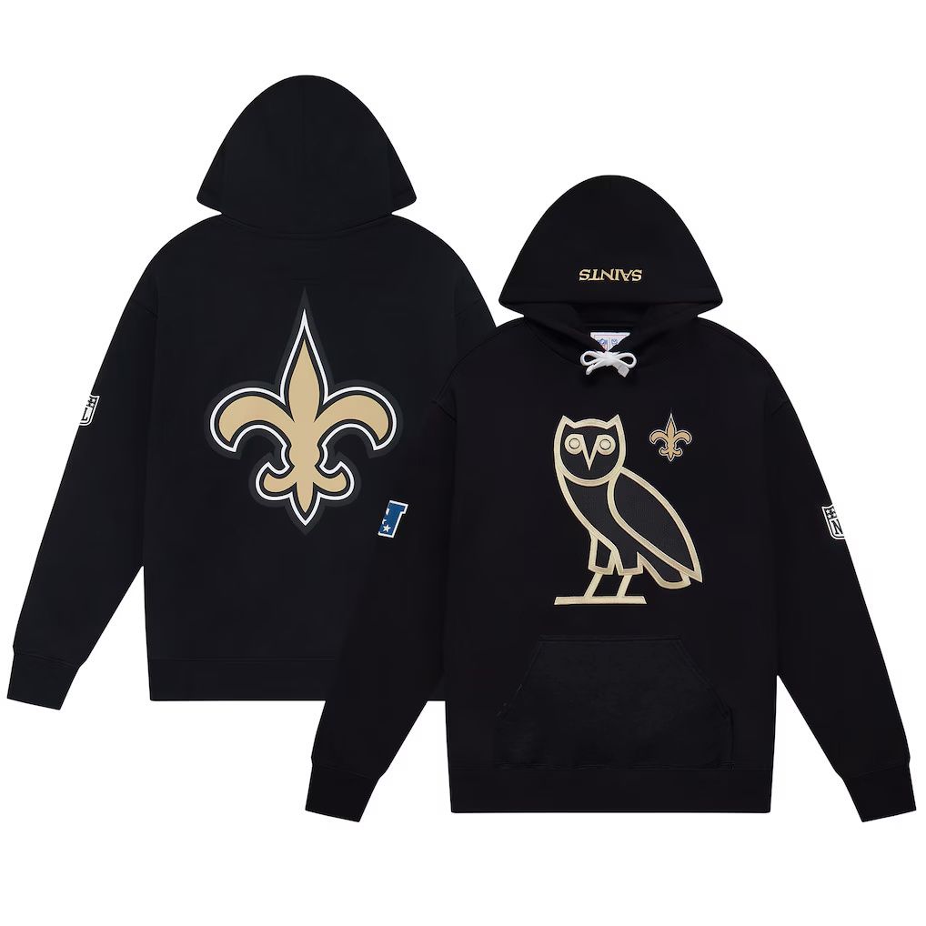 Men 2026 NFL New Orleans Saints hoodie black 05->new orleans saints->NFL Jersey